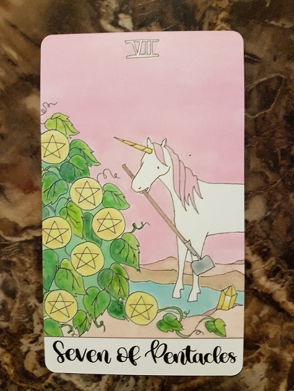 Seven of pentacles